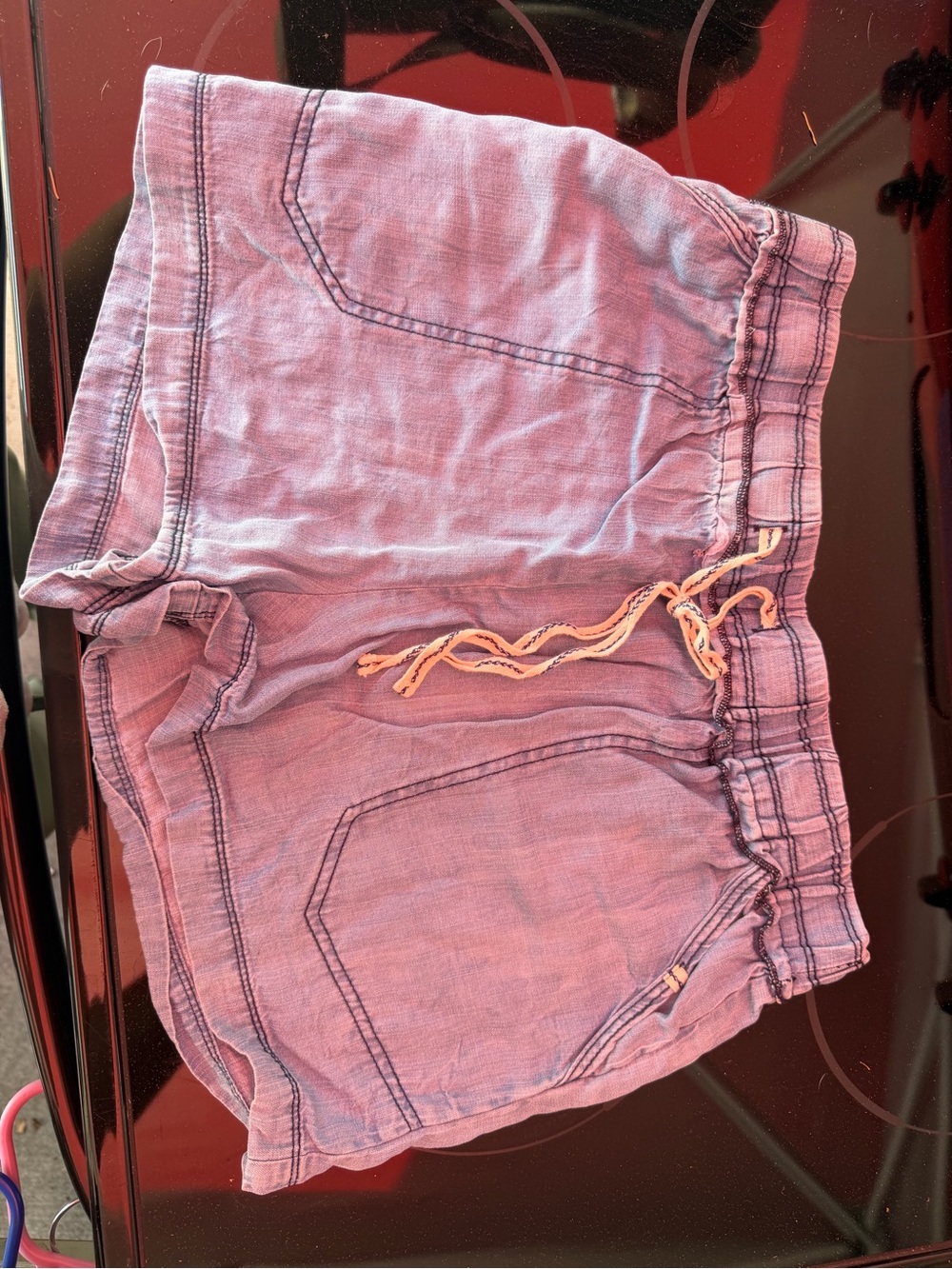 Women's Drawstring Casual Shorts in Light Blue